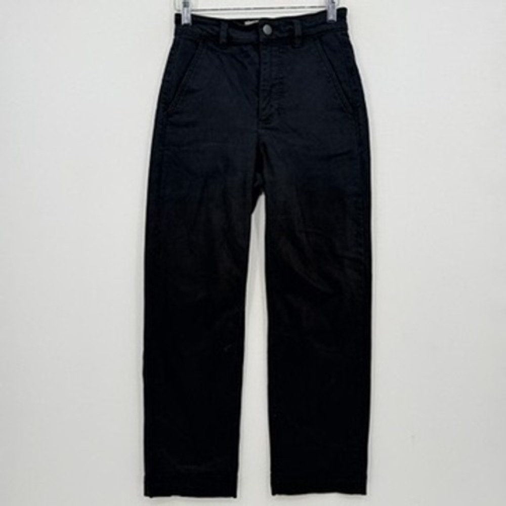 Everlane Cropped Straight Regular Jeans Women 00 Black High Rise Denim  Gorpcore